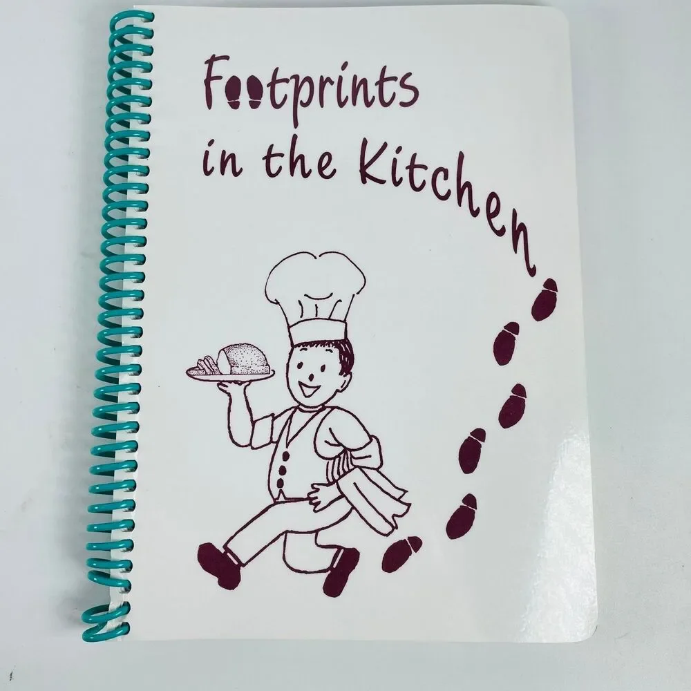 Footprints in the Kitchen Various 1990s Vintage Cookbook Jumbo Jacks